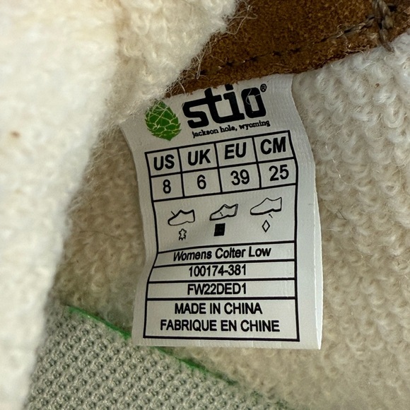 Stio Colter Low Slip On Suede Shoes Wool Blend lining Size 8 - Picture 7 of 11